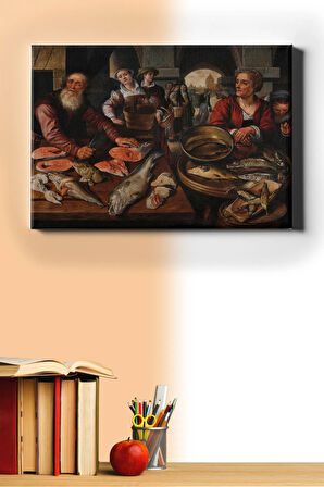 Sayılarla Boyama Seti Kasnaklı Balık Pazarı 60 X 75 Cm