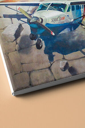 Sayılarla Boyama Seti Kasnaklı Düşen Uçak 60 X 75 Cm