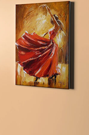 Sayılarla Boyama Seti Kasnaklı Kırmızılı Balerin 2 60 X 75 Cm