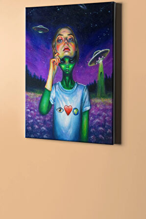 Sayılarla Boyama Seti Kasnaklı Uzaylı 40 X 50 Cm