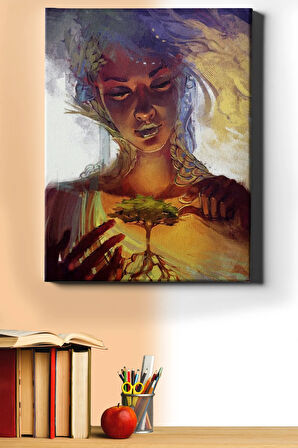 Sayılarla Boyama Seti Kasnaklı Hayat Ağacı 40 X 50 Cm