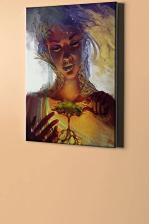 Sayılarla Boyama Seti Kasnaklı Hayat Ağacı 40 X 50 Cm