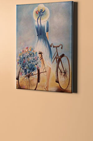 Sayılarla Boyama Seti Kasnaklı Bisiklet Ve Çiçekler 60 X 75 Cm