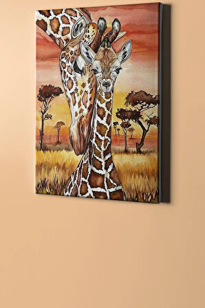 Sayılarla Boyama Seti Kasnaklı Anne Zürafa 60 X 75 Cm