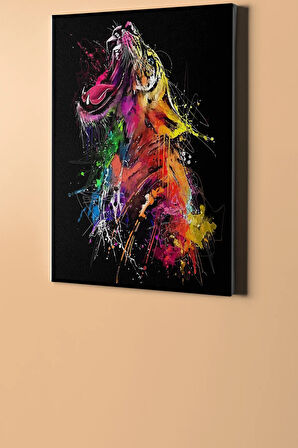 Sayılarla Boyama Seti Kasnaklı Kükreyen Kaplan 40 X 50 Cm