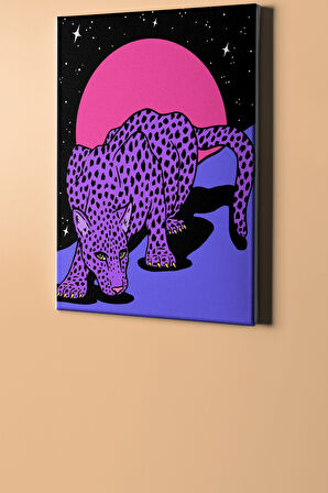 Sayılarla Boyama Seti Kasnaklı Leoparın Uzay Yolculuğu 40 X 50 Cm