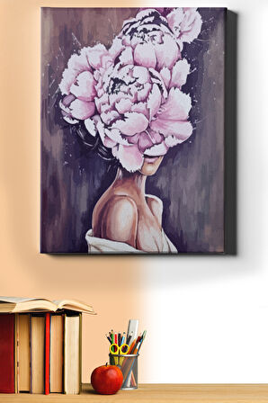 Sayılarla Boyama Seti Kasnaklı Gül Kadın 2 40 X 50 Cm