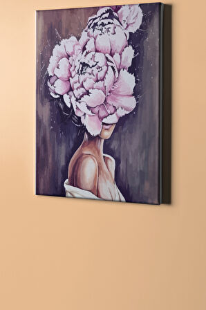 Sayılarla Boyama Seti Kasnaklı Gül Kadın 2 40 X 50 Cm