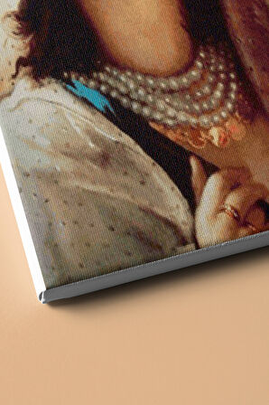 Sayılarla Boyama Seti Kasnaklı Beyaz Leylaklı Kız 60 X 75 Cm