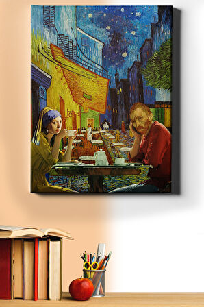 Sayılarla Boyama Seti Kasnaklı Van Gogh'la Kahve 40 X 50 Cm