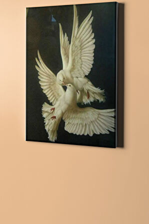 Sayılarla Boyama Seti Kasnaklı Çifte Kumrular 60 X 75 Cm