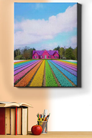 Sayılarla Boyama Seti Kasnaklı Gökkuşağı Tarlası 40 X 50 Cm