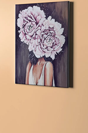 Sayılarla Boyama Seti Kasnaklı Gül Kadın 3 60 X 75 Cm