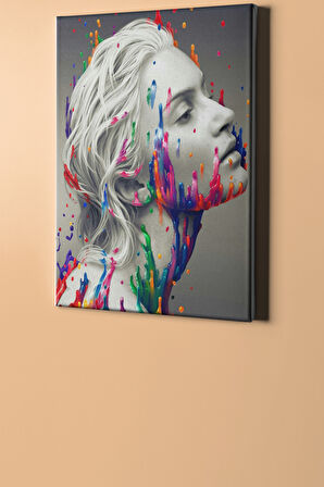 Sayılarla Boyama Seti Kasnaklı Woman And Colors 2 60 X 75 Cm