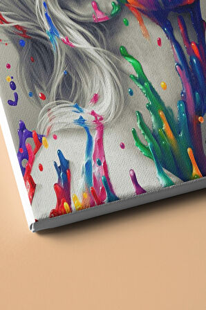 Sayılarla Boyama Seti Kasnaklı Woman And Colors 2 60 X 75 Cm