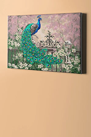 Sayılarla Boyama Seti Kasnaklı Tavus Kuşu 50 X 65 Cm