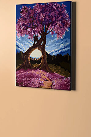 Sayılarla Boyama Seti Kasnaklı Ağaç Geçidi 40 X 50 Cm