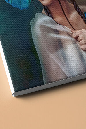 Sayılarla Boyama Seti Kasnaklı Mavi Kelebek Ve Kızıl Kadın 60 X 75 Cm