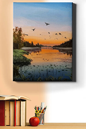 Sayılarla Boyama Seti Kasnaklı Huzurun Kıyısı 40 X 50 Cm