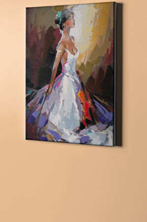 Sayılarla Boyama Seti Kasnaklı Kemancı Kız 40 X 50 Cm