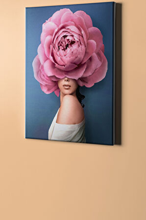 Sayılarla Boyama Seti Kasnaklı Çiçek Kadın 2 40 X 50 Cm