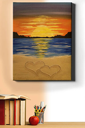 Sayılarla Boyama Seti Kasnaklı Aşk Plajı 60 X 75 Cm