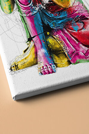 Sayılarla Boyama Seti Kasnaklı Renkli Buda 40 X 50 Cm