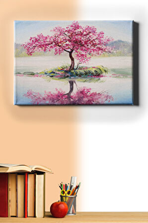 Sayılarla Boyama Seti Kasnaklı Göl Ve Ağaç 40 X 50 Cm