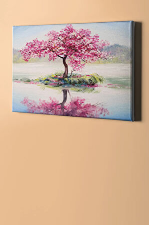 Sayılarla Boyama Seti Kasnaklı Göl Ve Ağaç 40 X 50 Cm