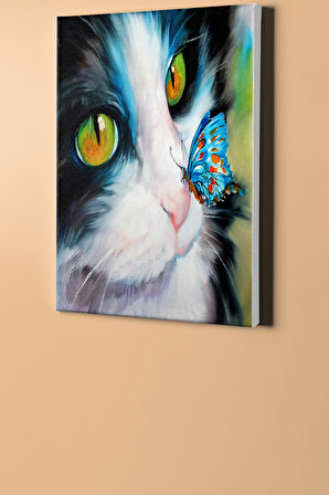 Sayılarla Boyama Seti Kasnaklı Kedi Ve Kelebek 60 X 75 Cm