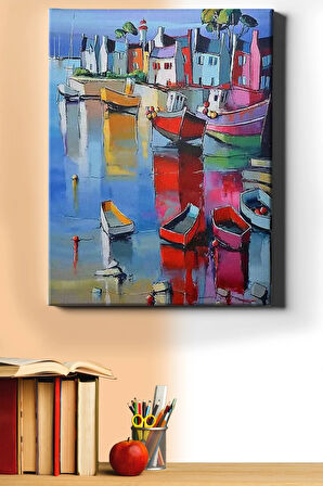 Sayılarla Boyama Seti Kasnaklı Sahipsiz Kayıklar 60 X 75 Cm