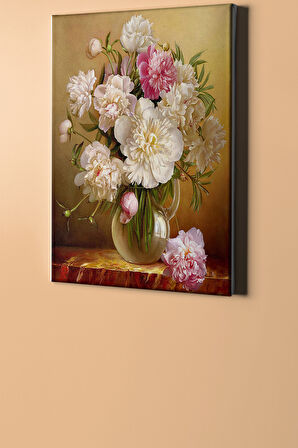 Sayılarla Boyama Seti Kasnaklı Vazodaki Şakayıklar 50 X 65 Cm