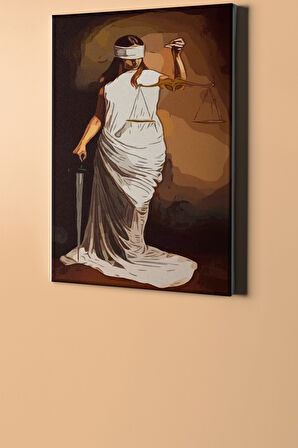 Sayılarla Boyama Seti Kasnaklı Adaletin Dengesi 60 X 75 Cm