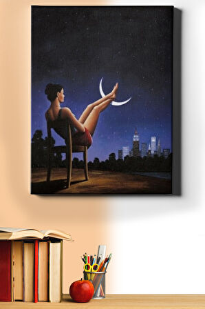 Sayılarla Boyama Seti Kasnaklı Huzurlu Gece 60 X 75 Cm