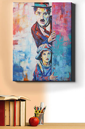 Sayılarla Boyama Seti Kasnaklı Chaplın Ve Yumurcak 40 X 50 Cm