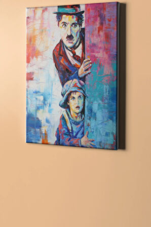 Sayılarla Boyama Seti Kasnaklı Chaplın Ve Yumurcak 40 X 50 Cm