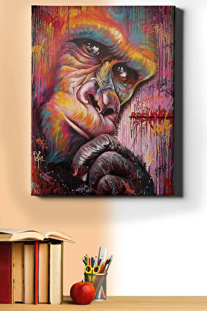 Sayılarla Boyama Seti Kasnaklı Gorilin Bakışı 50 X 65 Cm