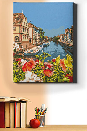 Sayılarla Boyama Seti Kasnaklı Köprüden Köprüye Bakış 40 X 50 Cm