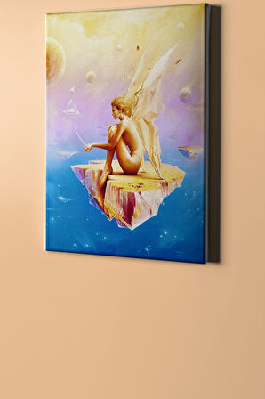 Sayılarla Boyama Seti Kasnaklı Meleğin Hasreti 60 X 75 Cm