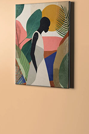 Sayılarla Boyama Seti Kasnaklı Afrika'da Hüzün 40 X 50 Cm
