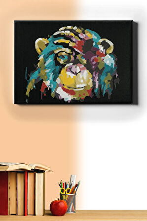 Sayılarla Boyama Seti Kasnaklı Şaşkın Maymun 40 X 50 Cm