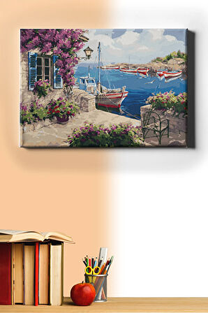 Sayılarla Boyama Seti Kasnaklı Yazlık Ev 50 X 65 Cm
