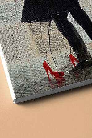 Sayılarla Boyama Seti Kasnaklı Aşk Ve Kırmızı Şemsiye 3 60 X 75 Cm