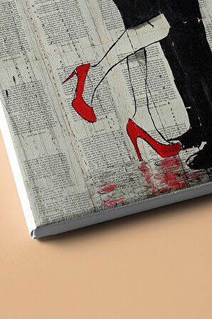 Sayılarla Boyama Seti Kasnaklı Aşk Ve Kırmızı Şemsiye 4 60 X 75 Cm