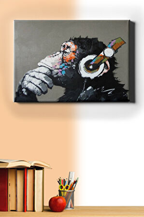 Sayılarla Boyama Seti Kasnaklı Dj Maymun 40 X 50 Cm