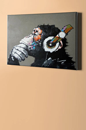 Sayılarla Boyama Seti Kasnaklı Dj Maymun 40 X 50 Cm