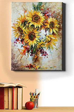 Sayılarla Boyama Seti Kasnaklı Günebakanlar 40 X 50 Cm