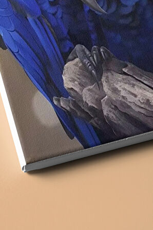 Sayılarla Boyama Seti Kasnaklı Orman Mavisi Papağanlar 60 X 75 Cm