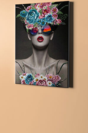 Sayılarla Boyama Seti Kasnaklı Çiçek Saçlı Kadın 7 40 X 50 Cm