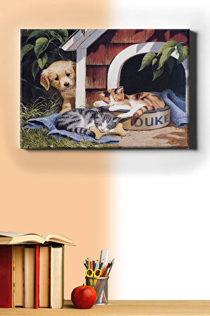 Sayılarla Boyama Seti Kasnaklı Minik Dostlar 40 X 50 Cm